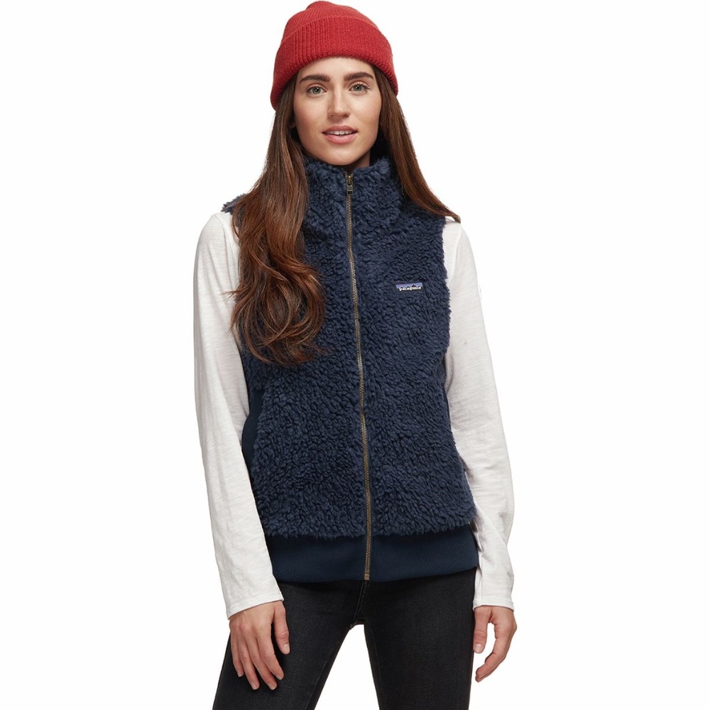 Patagonia $139 NWT Dusty Mesa Fleece Vest XL Navy Blue 25120 Deep Pile Lined